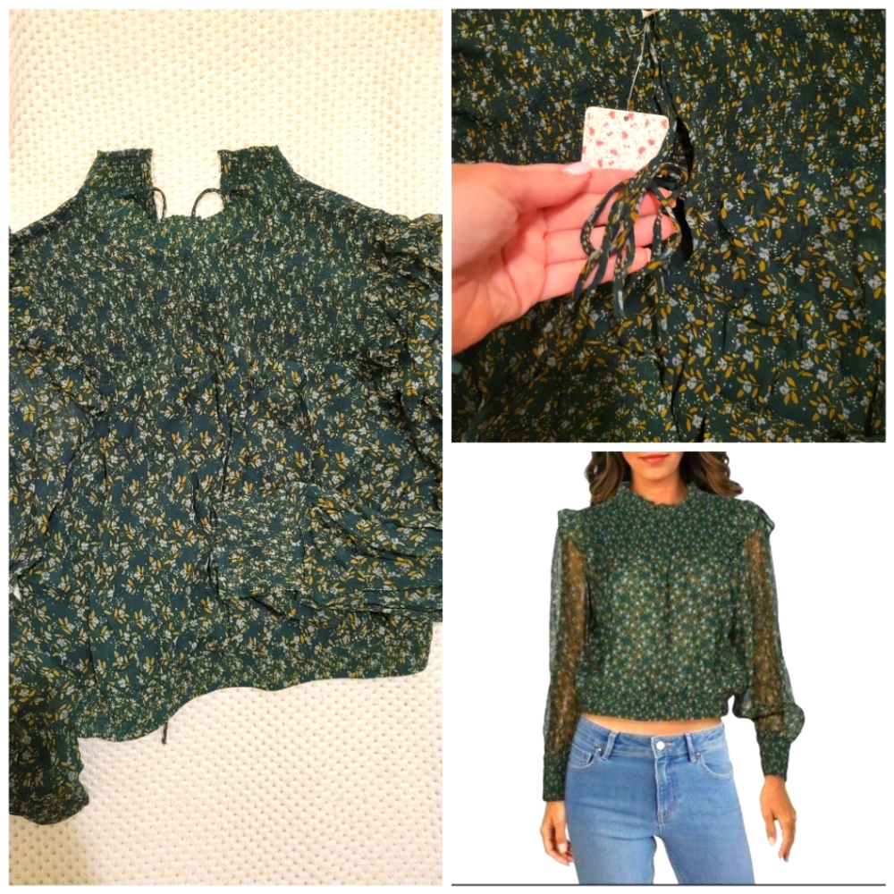 Free People Forest Combo Blouse